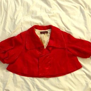 Couture Nanette Lepore cropped raspberry jacket